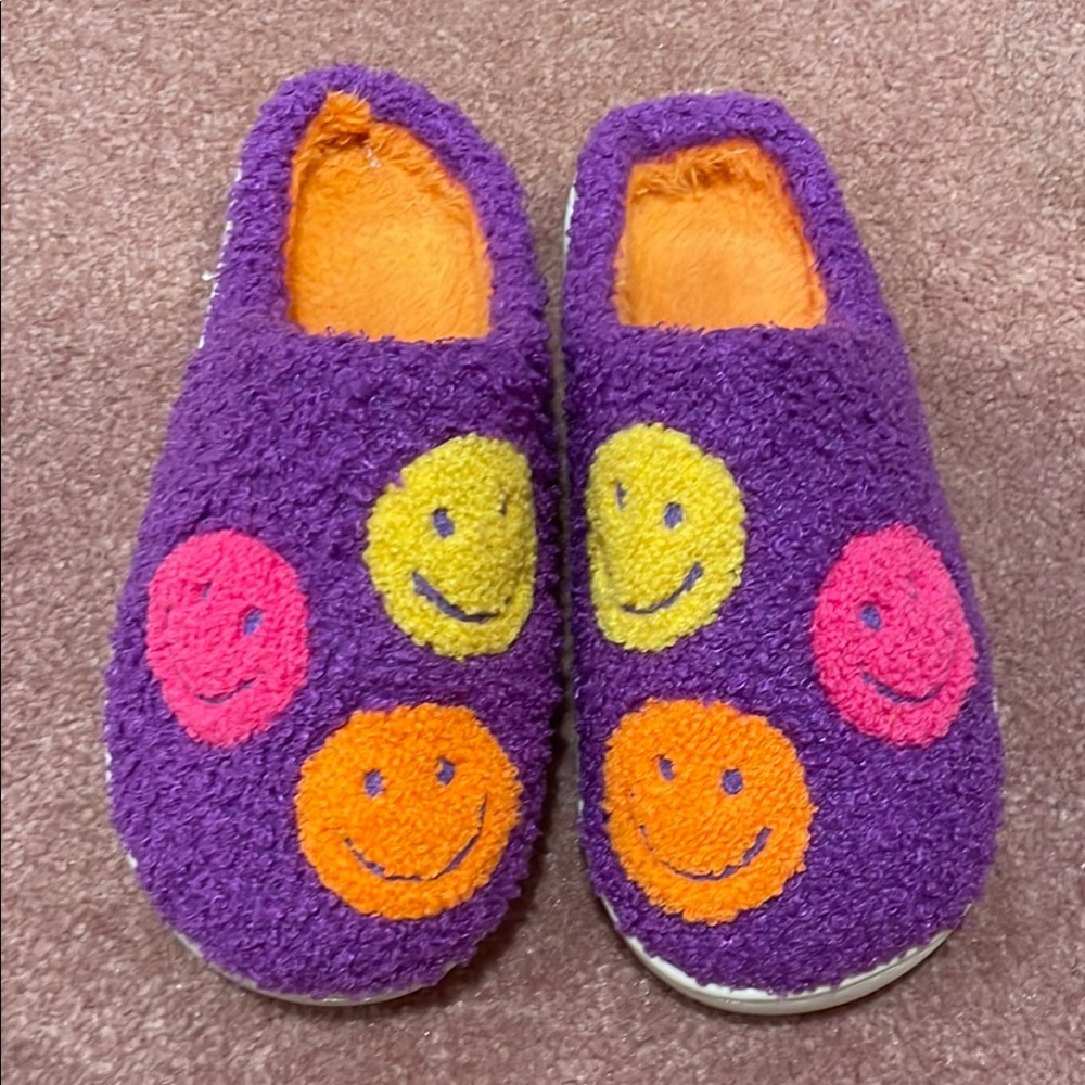 Colorful Smiley Face Slippers